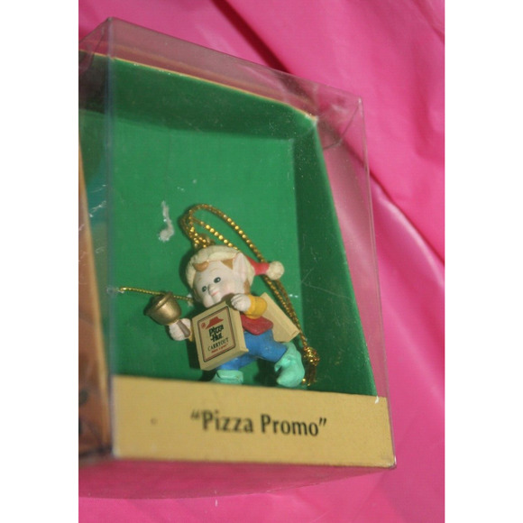 Enesco Small Wonders Pizza Hut Promo 1994 Holiday Vintage Ornament 599131 - Picture 2 of 4